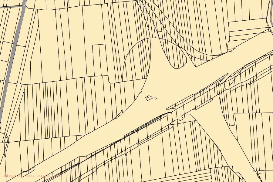 Mapa cadastral do centro de Chivasso: parcelas e edifícios, cartografia da Agenzia delle Entrate
