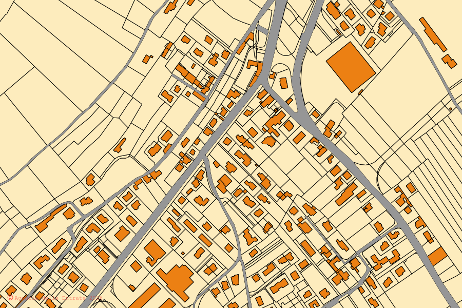 Mapa cadastral do centro de Piovene Rocchette: parcelas e edifícios, cartografia da Agenzia delle Entrate